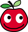 Ett äpple som symboliserar Äppelhyllan