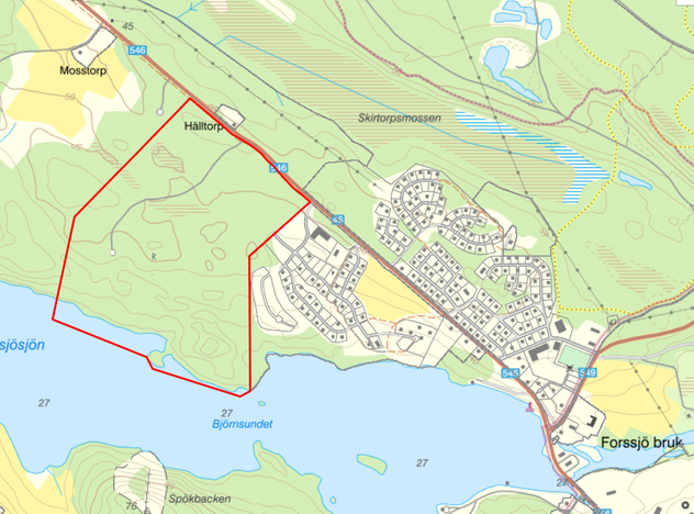 Bild som visar Geografiska läget på Björnsundet